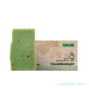 Caring handmade soap has a soothing and anti-inflammatory effect
